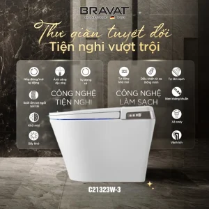 Alternative view of Bồn cầu thông minh Bravat C21323W-3-ENG